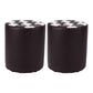 Contemporary Pouf Ottoman Faux Leather Tufted Square Pattern Cylinder Shape Ottoman 12"L x 12"W x 14"H Brown 2 Piece Set Clearhalo 'furn' 'furn_ottomans_poufs' 'Furniture' 'Living Room Furniture' 'Ottomans & Poufs' 'ottomans_poufs' 6460696