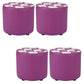Contemporary Pouf Ottoman Faux Leather Tufted Square Pattern Cylinder Shape Ottoman 12"L x 12"W x 11"H Violet 4 Piece Set Clearhalo 'furn' 'furn_ottomans_poufs' 'Furniture' 'Living Room Furniture' 'Ottomans & Poufs' 'ottomans_poufs' 6460709
