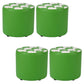 Contemporary Pouf Ottoman Faux Leather Tufted Square Pattern Cylinder Shape Ottoman 12"L x 12"W x 11"H Green 4 Piece Set Clearhalo 'furn' 'furn_ottomans_poufs' 'Furniture' 'Living Room Furniture' 'Ottomans & Poufs' 'ottomans_poufs' 6460718