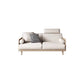 Contemporary Sofa with Loose Back and Pillows in Linen and Solid Wood