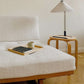 31.49" High Linen Sofa White Armless Sofa with Cushions for Living Room
