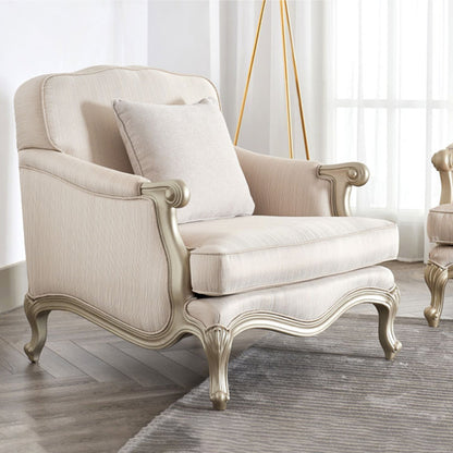 French Country Sloped Arms Sofa with Tight Back in Solid Wood