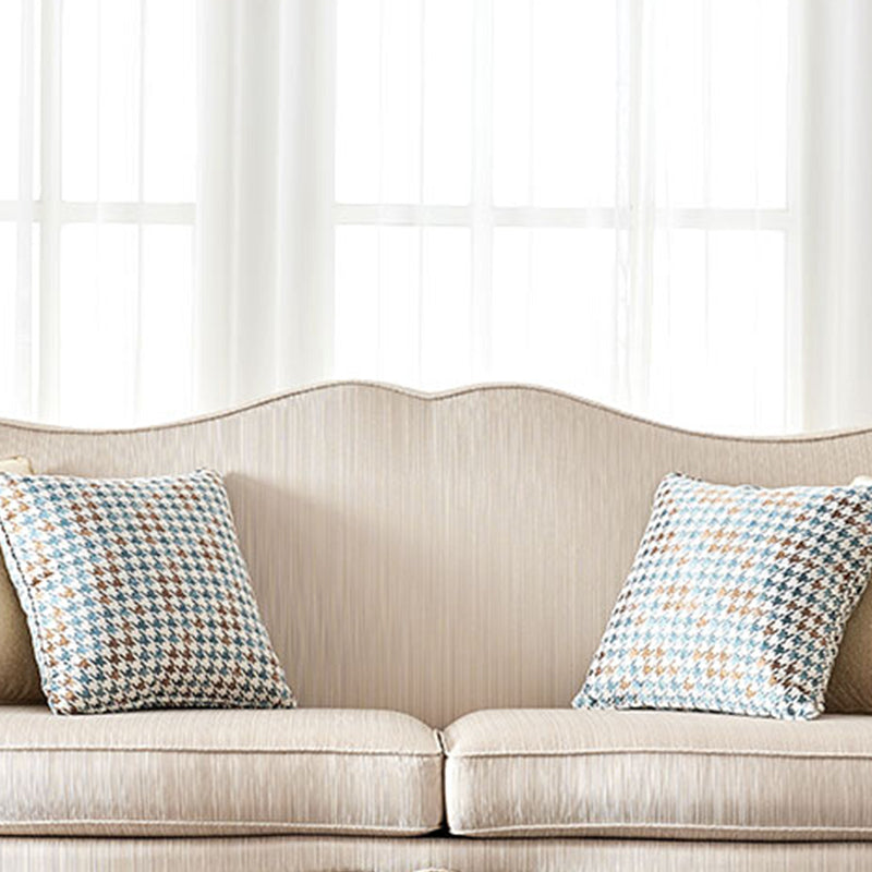 French Country Sloped Arms Sofa with Tight Back in Solid Wood