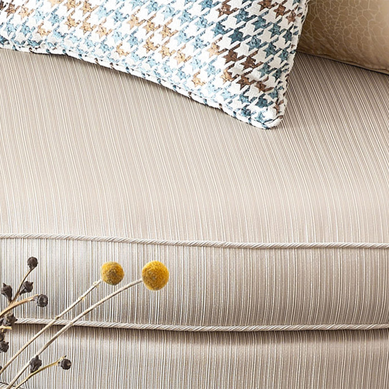 French Country Sloped Arms Sofa with Tight Back in Solid Wood