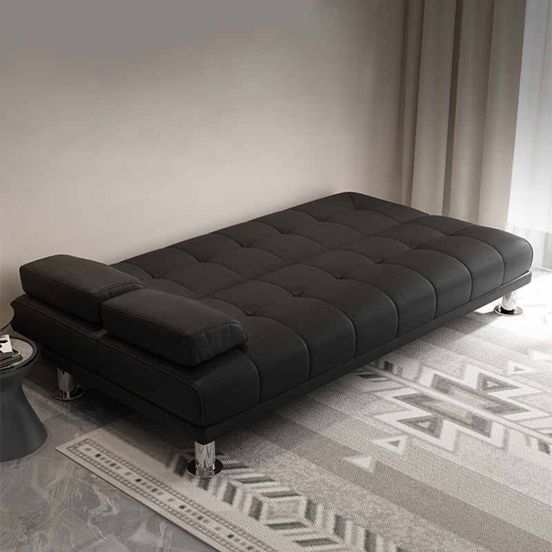 Sofa convertible de 33,46 "Sofa large en cuir en cuir avec dos biscuit