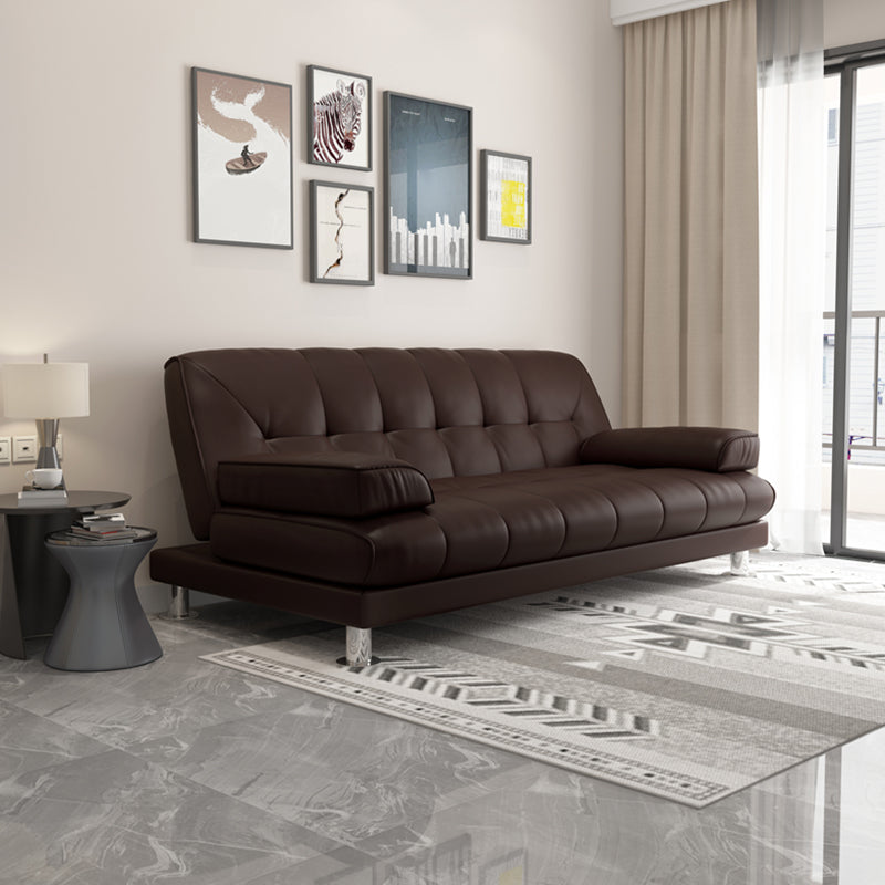Sofa convertible de 33,46 "Sofa large en cuir en cuir avec dos biscuit