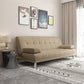 33.46" Wide Sofa Faux Leather Convertible Sofa with Biscuit Back