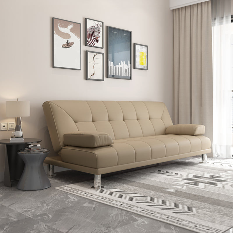 Sofa convertible de 33,46 "Sofa large en cuir en cuir avec dos biscuit