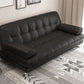 33.46" Wide Sofa Faux Leather Convertible Sofa with Biscuit Back