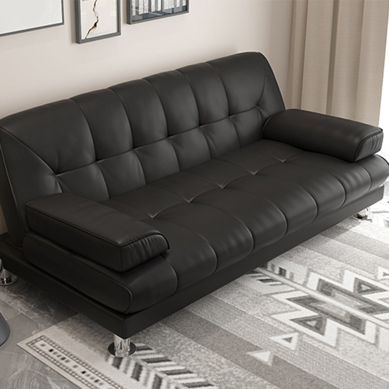 Sofa convertible de 33,46 "Sofa large en cuir en cuir avec dos biscuit