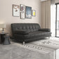 Sofa convertible de 33,46 "Sofa large en cuir en cuir avec dos biscuit