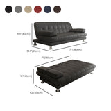 Sofa convertible de 33,46 "Sofa large en cuir en cuir avec dos biscuit