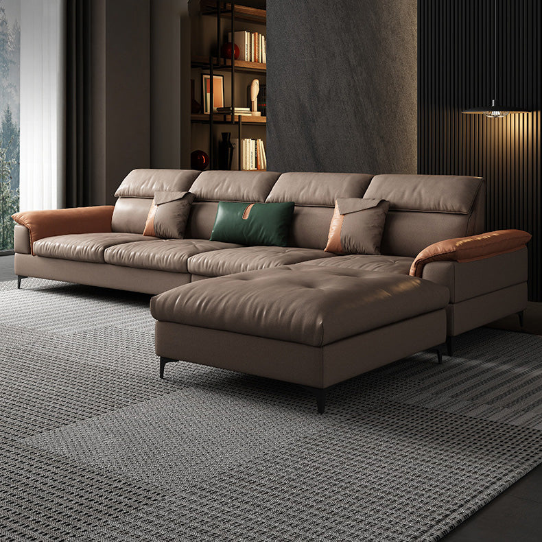 35 "H HEPEUR MODIFICALE SOFFICATION MODERNE SORME en cuir sectionnel