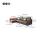 Scandinavian Faux Leather Seating Living Room Flared Arm Cushions sofa Clearhalo 'furn' 'furn_sectionals' 'Furniture' 'Living Room Furniture' 'Sectionals' 6461271