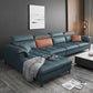 Contemporary Faux Leather Living Room sofa Pillow Top Arm Cushions Seating