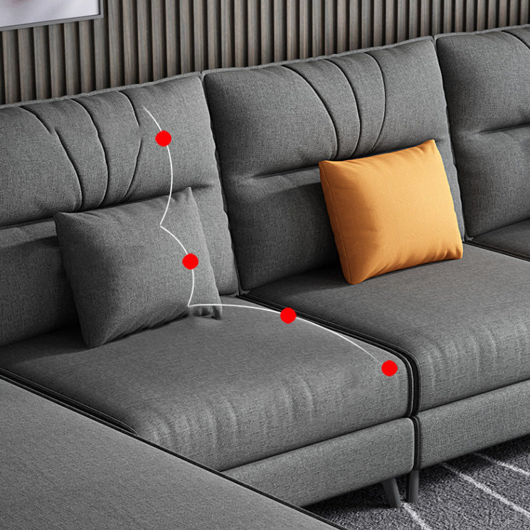 Scandinavische woonkamer stoffen kussens kussent bovenarm zitplaatsen