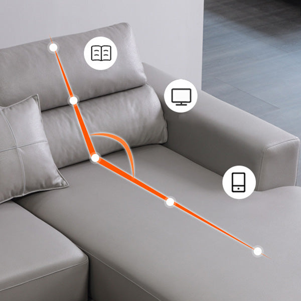 Sala de estar industrial Setente Faux Faux Leather Square Cushions Sofá