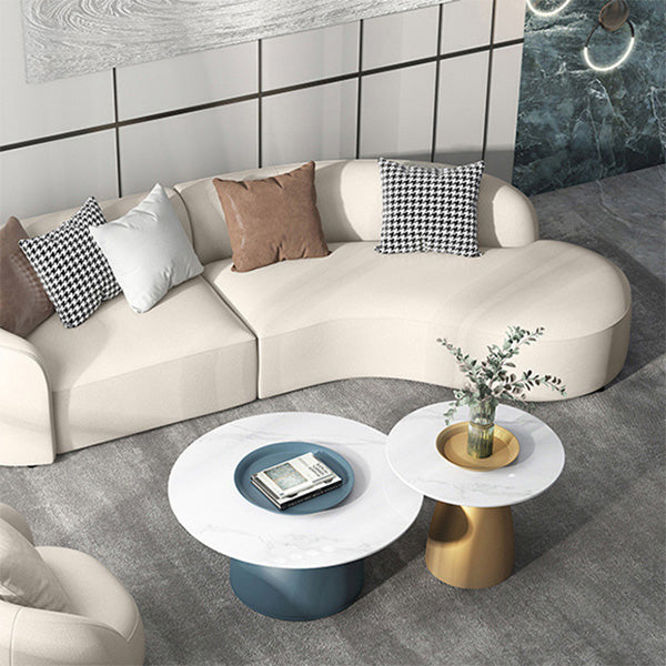 Divano contemporaneo Fuce in pelle fatta salotto curvo sedute