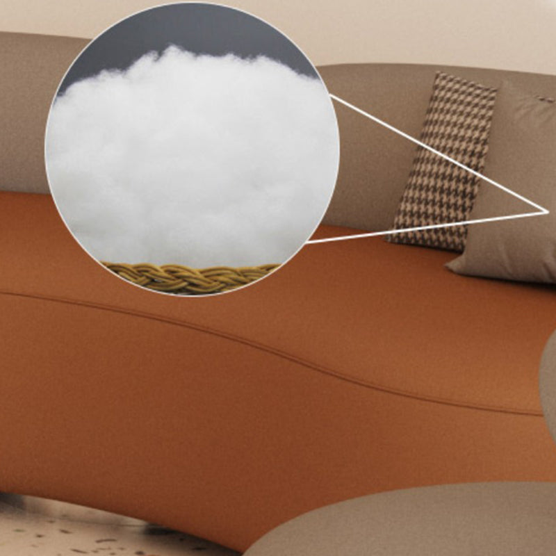 Stain Resistant Curved Loveseat Faux Leather No Distressing Tight Seat Sofa Clearhalo 'furn' 'furn_sofas' 'Furniture' 'Living Room Furniture' 'Sofa' 'sofas' 6461437