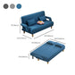 Contemporary Convertible Sofa Bed with Pillows for Living Room