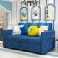 Divano a braccio quadrato convertibile con cuscini divano letto in blu scuro per appartamento