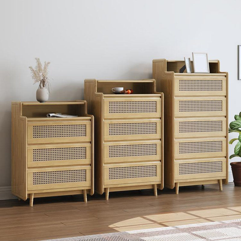 25.59" Wide Accent Chest Mid-Century Modern Wood Chest with Rattan Accent Clearhalo 'Cabinets & Chests' 'cabinets_chests' 'furn' 'furn_cabinets_chests' 'Furniture' 'Living Room Furniture' 6461528