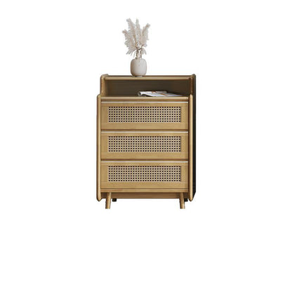 25.59" Wide Accent Chest Mid-Century Modern Wood Chest with Rattan Accent Natural 3 Clearhalo 'Cabinets & Chests' 'cabinets_chests' 'furn' 'furn_cabinets_chests' 'Furniture' 'Living Room Furniture' 6461529