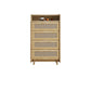 25.59" Wide Accent Chest Mid-Century Modern Wood Chest with Rattan Accent Natural 4 Clearhalo 'Cabinets & Chests' 'cabinets_chests' 'furn' 'furn_cabinets_chests' 'Furniture' 'Living Room Furniture' 6461530