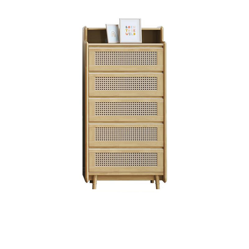 25.59" Wide Accent Chest Mid-Century Modern Wood Chest with Rattan Accent Natural 5 Clearhalo 'Cabinets & Chests' 'cabinets_chests' 'furn' 'furn_cabinets_chests' 'Furniture' 'Living Room Furniture' 6461532