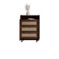 25.59" Wide Accent Chest Mid-Century Modern Wood Chest with Rattan Accent Brown 3 Clearhalo 'Cabinets & Chests' 'cabinets_chests' 'furn' 'furn_cabinets_chests' 'Furniture' 'Living Room Furniture' 6461534
