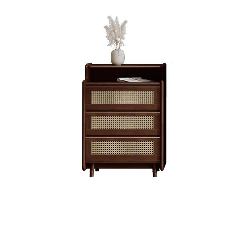 25.59" Wide Accent Chest Mid-Century Modern Wood Chest with Rattan Accent Brown 3 Clearhalo 'Cabinets & Chests' 'cabinets_chests' 'furn' 'furn_cabinets_chests' 'Furniture' 'Living Room Furniture' 6461534