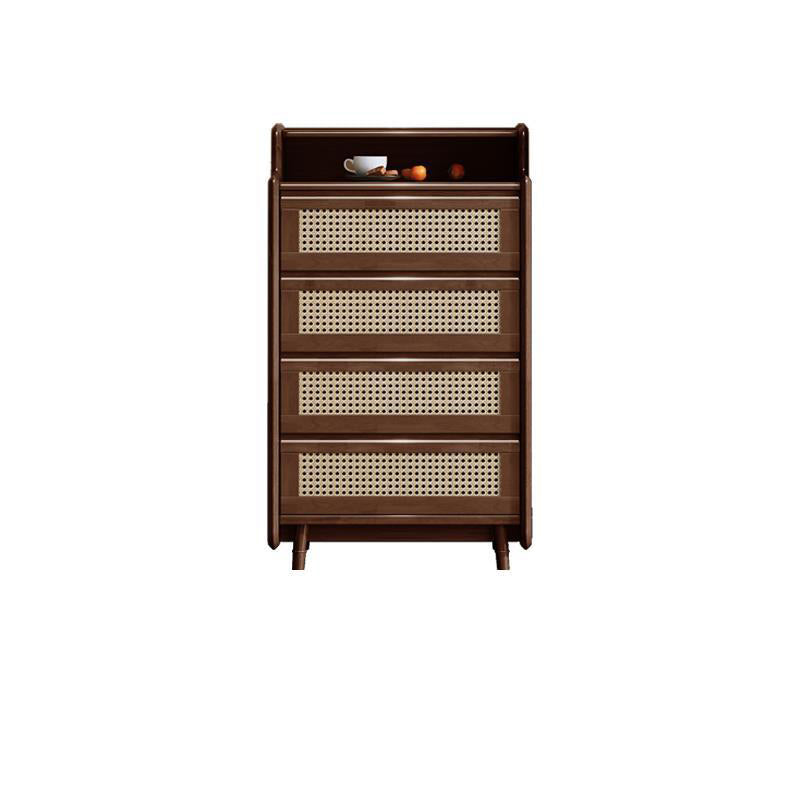 25.59" Wide Accent Chest Mid-Century Modern Wood Chest with Rattan Accent Brown 4 Clearhalo 'Cabinets & Chests' 'cabinets_chests' 'furn' 'furn_cabinets_chests' 'Furniture' 'Living Room Furniture' 6461536