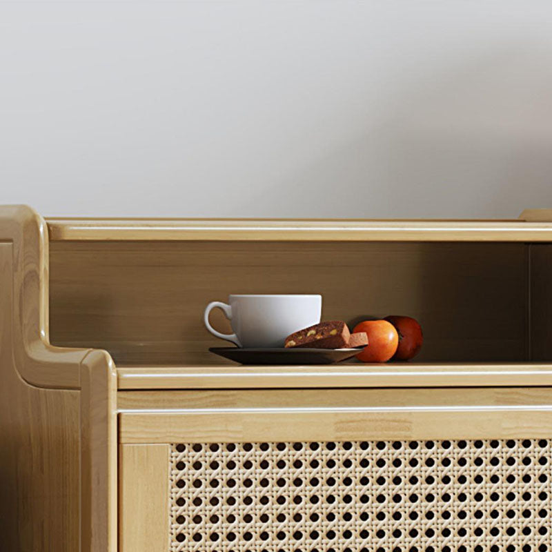 25.59" Wide Accent Chest Mid-Century Modern Wood Chest with Rattan Accent Clearhalo 'Cabinets & Chests' 'cabinets_chests' 'furn' 'furn_cabinets_chests' 'Furniture' 'Living Room Furniture' 6461539