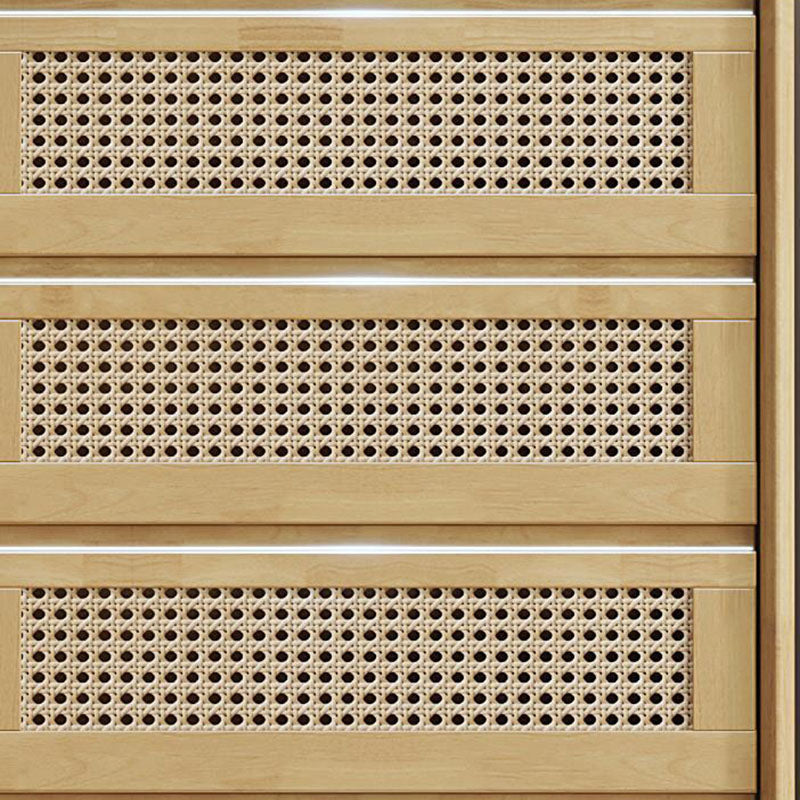 25.59" Wide Accent Chest Mid-Century Modern Wood Chest with Rattan Accent Clearhalo 'Cabinets & Chests' 'cabinets_chests' 'furn' 'furn_cabinets_chests' 'Furniture' 'Living Room Furniture' 6461541