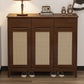 40.15" Tall 2/3 - Door Accent Cabinet Rubberwood Cabinet in Brown/Natural Brown 3 Clearhalo 'Cabinets & Chests' 'cabinets_chests' 'furn' 'furn_cabinets_chests' 'Furniture' 'Living Room Furniture' 6461548