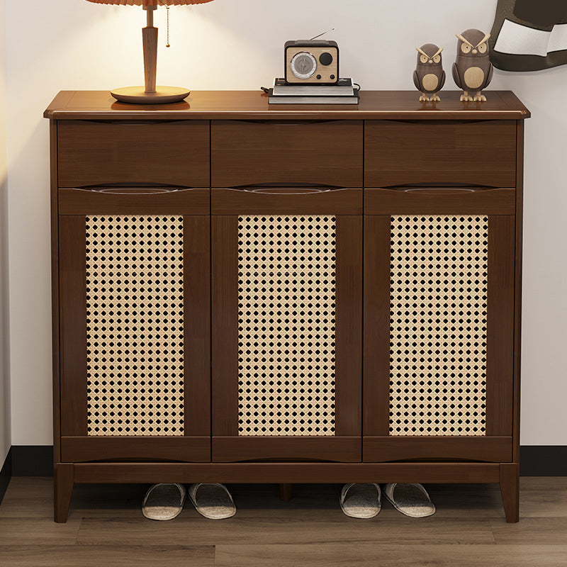 40.15" Tall 2/3 - Door Accent Cabinet Rubberwood Cabinet in Brown/Natural Brown 3 Clearhalo 'Cabinets & Chests' 'cabinets_chests' 'furn' 'furn_cabinets_chests' 'Furniture' 'Living Room Furniture' 6461548