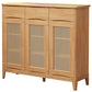 40.15" Tall 2/3 - Door Accent Cabinet Rubberwood Cabinet in Brown/Natural Clearhalo 'Cabinets & Chests' 'cabinets_chests' 'furn' 'furn_cabinets_chests' 'Furniture' 'Living Room Furniture' 6461550