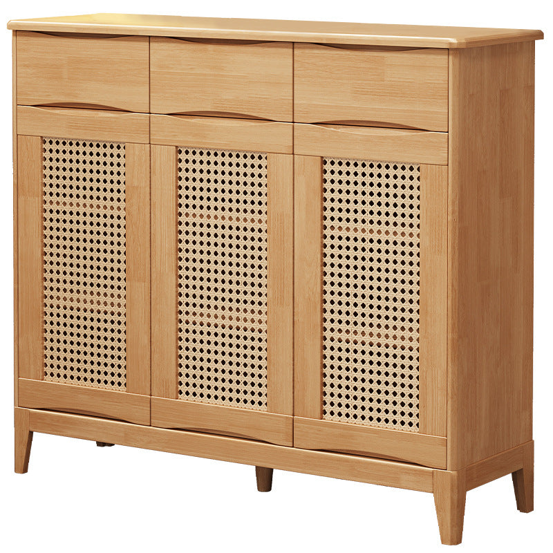 40.15" Tall 2/3 - Door Accent Cabinet Rubberwood Cabinet in Brown/Natural Clearhalo 'Cabinets & Chests' 'cabinets_chests' 'furn' 'furn_cabinets_chests' 'Furniture' 'Living Room Furniture' 6461550