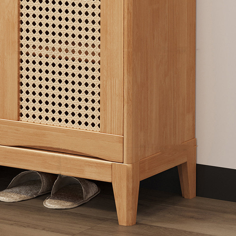 40.15" Tall 2/3 - Door Accent Cabinet Rubberwood Cabinet in Brown/Natural Clearhalo 'Cabinets & Chests' 'cabinets_chests' 'furn' 'furn_cabinets_chests' 'Furniture' 'Living Room Furniture' 6461554