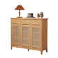40.15" Tall 2/3 - Door Accent Cabinet Rubberwood Cabinet in Brown/Natural Clearhalo 'Cabinets & Chests' 'cabinets_chests' 'furn' 'furn_cabinets_chests' 'Furniture' 'Living Room Furniture' 6461559