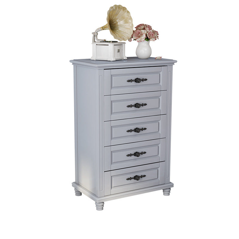 Mid-Century Modern Wood Chest 43.3" Tall 5 - Drawer Accent Chest Clearhalo 'Cabinets & Chests' 'cabinets_chests' 'furn' 'furn_cabinets_chests' 'Furniture' 'Living Room Furniture' 6461566