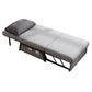 Gray Contemporary Convertible Sofa Bed Armless Seating with Pillows