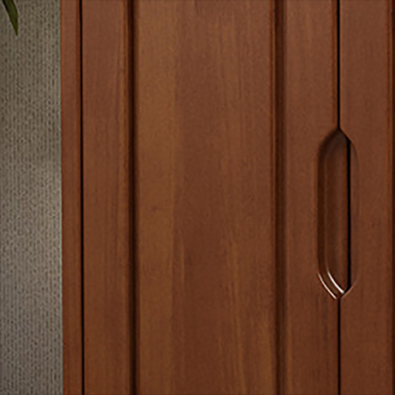 Mid-Century Modern Accent Cabinet Rubberwood 3 - Drawer With Doors Cabinet Clearhalo 'Cabinets & Chests' 'cabinets_chests' 'furn' 'furn_cabinets_chests' 'Furniture' 'Living Room Furniture' 6461611