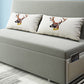 Asiento sin brazo gris con almohadas Cama de sofá convertible con almacenamiento