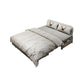 Asiento sin brazo gris con almohadas Cama de sofá convertible con almacenamiento