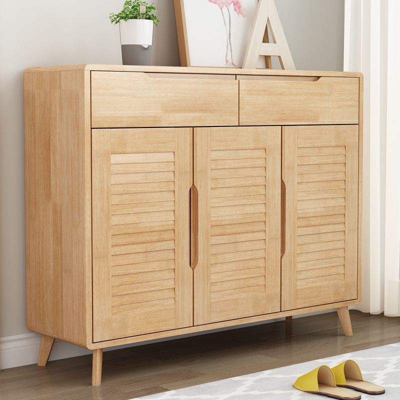 Contemporary Accent Cabinet 39.37" Tall Drawer and Door Cabinet 47"L x 14"W x 39"H Natural Clearhalo 'Cabinets & Chests' 'cabinets_chests' 'furn' 'furn_cabinets_chests' 'Furniture' 'Living Room Furniture' 6461670