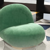 Sofá de color sólido moderno Loveseado curvado de espalda apretada para sala de estar