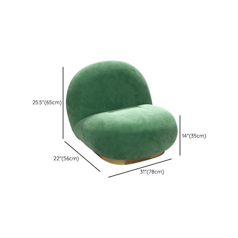 Sofá de color sólido moderno Loveseado curvado de espalda apretada para sala de estar