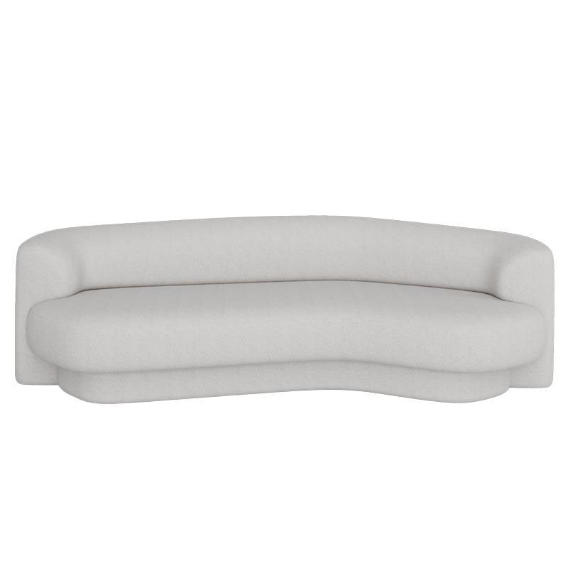 Contemporary Sofa Solid Color Curved Loveseat for Bonus Room Clearhalo 'furn' 'furn_sofas' 'Furniture' 'Living Room Furniture' 'Sofa' 'sofas' 6461768