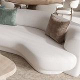 Contemporary Sofa Solid Color Curved Loveseat for Bonus Room Clearhalo 'furn' 'furn_sofas' 'Furniture' 'Living Room Furniture' 'Sofa' 'sofas' 6461769